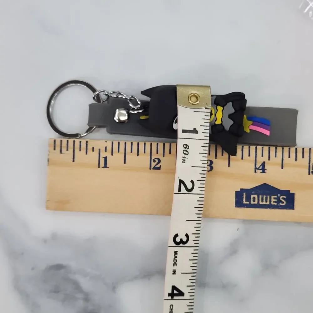 NEW Marvel Avengers Batman Superhero Figure Keychain & Strap Bag Charm PVC